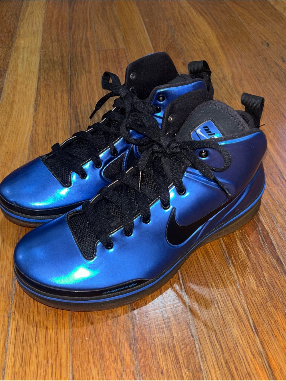 Nike Sky Metallic Royal Blue and Black High-Top Sneakers Sz:9